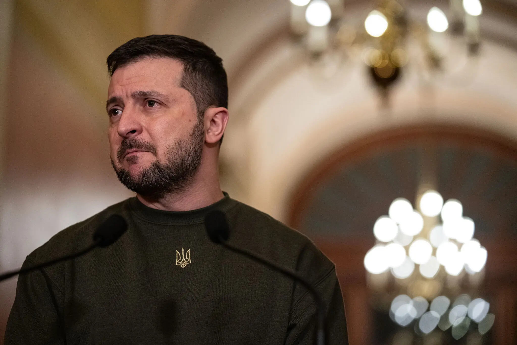 Президент України Володимир Зеленський у Капітолії США перед виступом на спільній сесії Конгресу в грудні